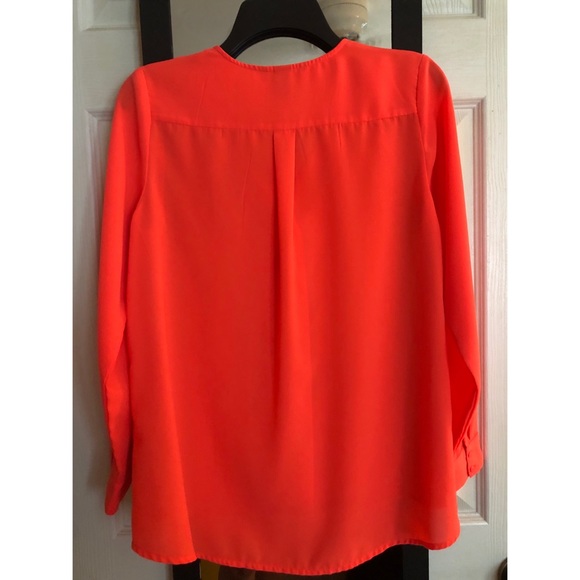 Neon Orange H&M Button Up Blouse - Picture 6 of 7